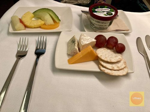 國泰航空商務艙 東京羽田飛香港 午餐 甜品