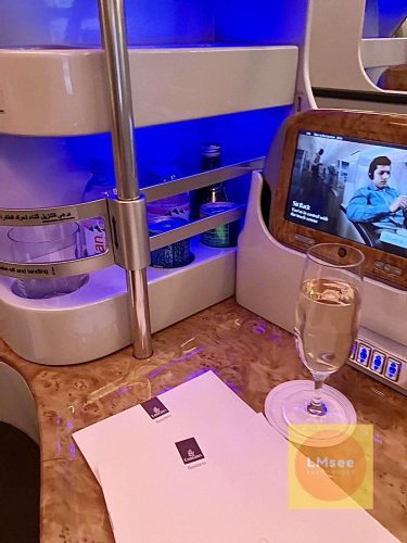 Emirates A380 Business mini bar
