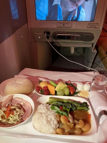 Emirates A380商務艙 飛機餐