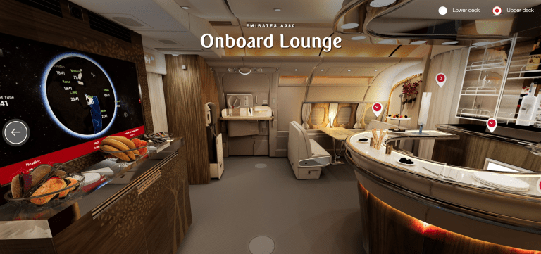 阿聯酋航空 Emirates A380商務艙Onboard Lounge