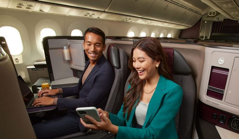 卡塔爾航空 Qsuite 雙人座位