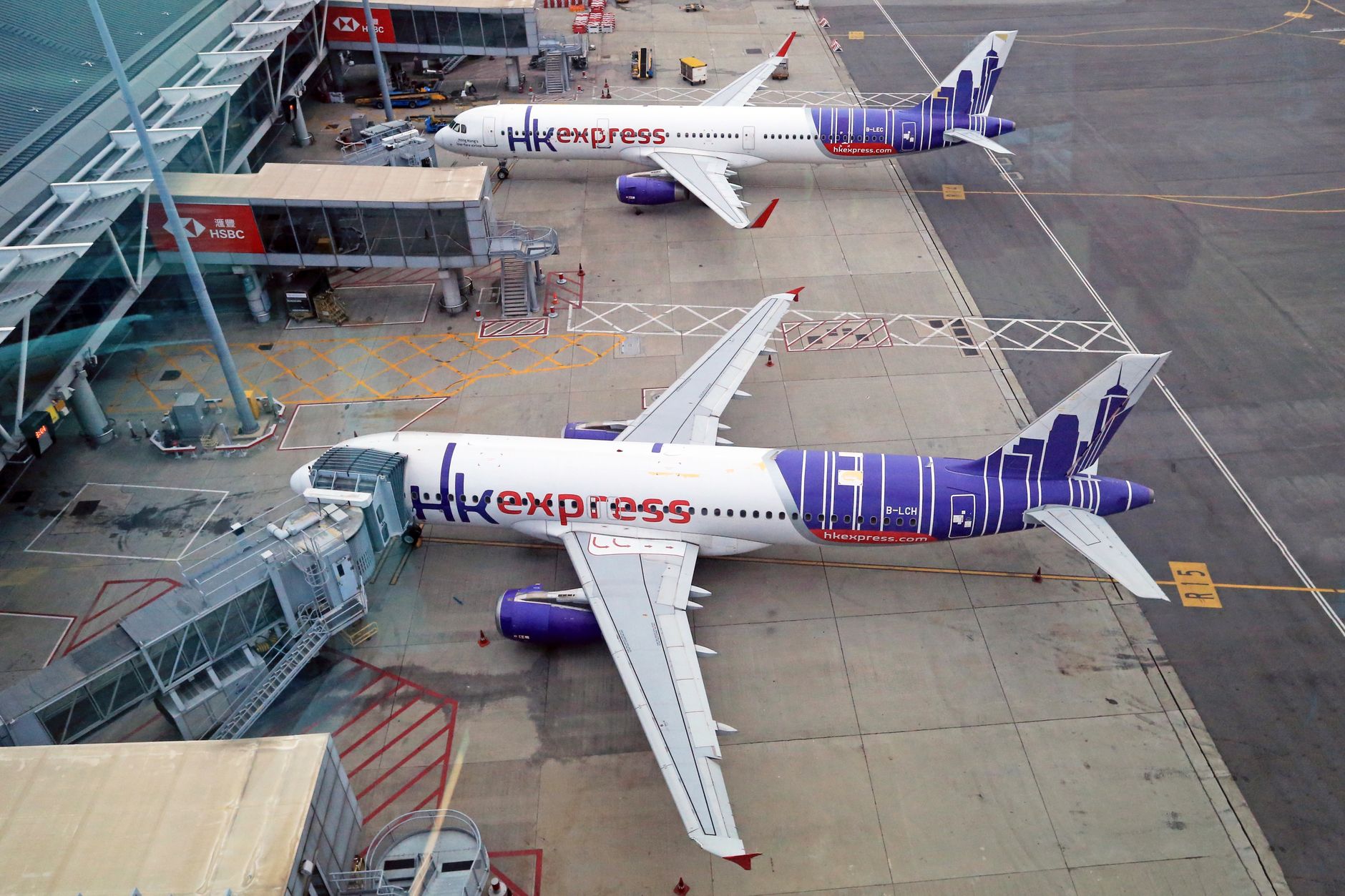 airplanes at an airport