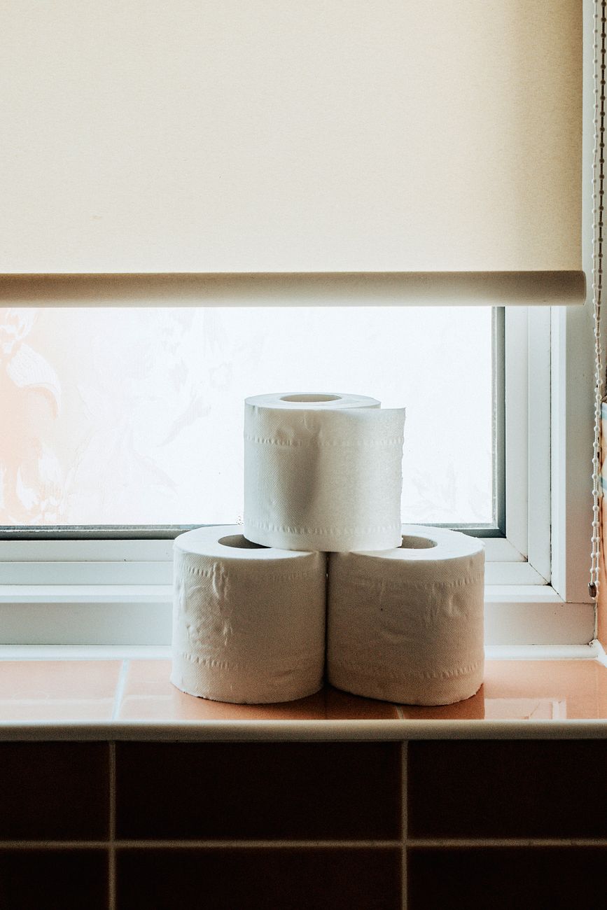 white tissue paper rolls
